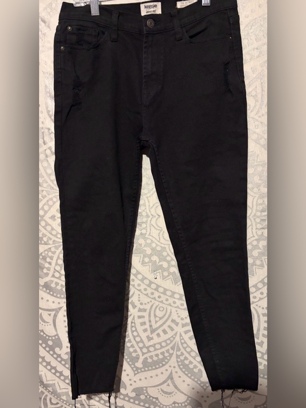 🔥 Kensie Vintage Luxe The Ultimate High Rise Skinny Jeans Black | Size 6/28